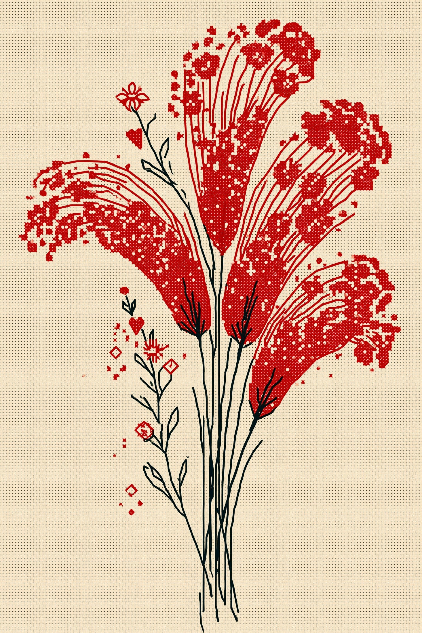 Digital PDF embroidery design bundle cover preview for Monochrome Stitch Language Bundle 4, featuring curated embroidery patterns, motif library references and textile design… - preview 14