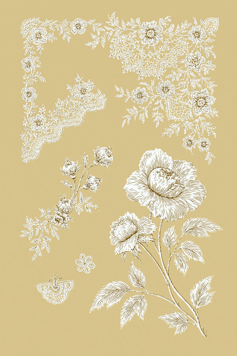 Bridal Linen Accent Set French from French Embroidery & La Broderie Blanche Book 5, a digital embroidery design reference for machine embroidery designs, embroidery patterns and lace and broderie details.