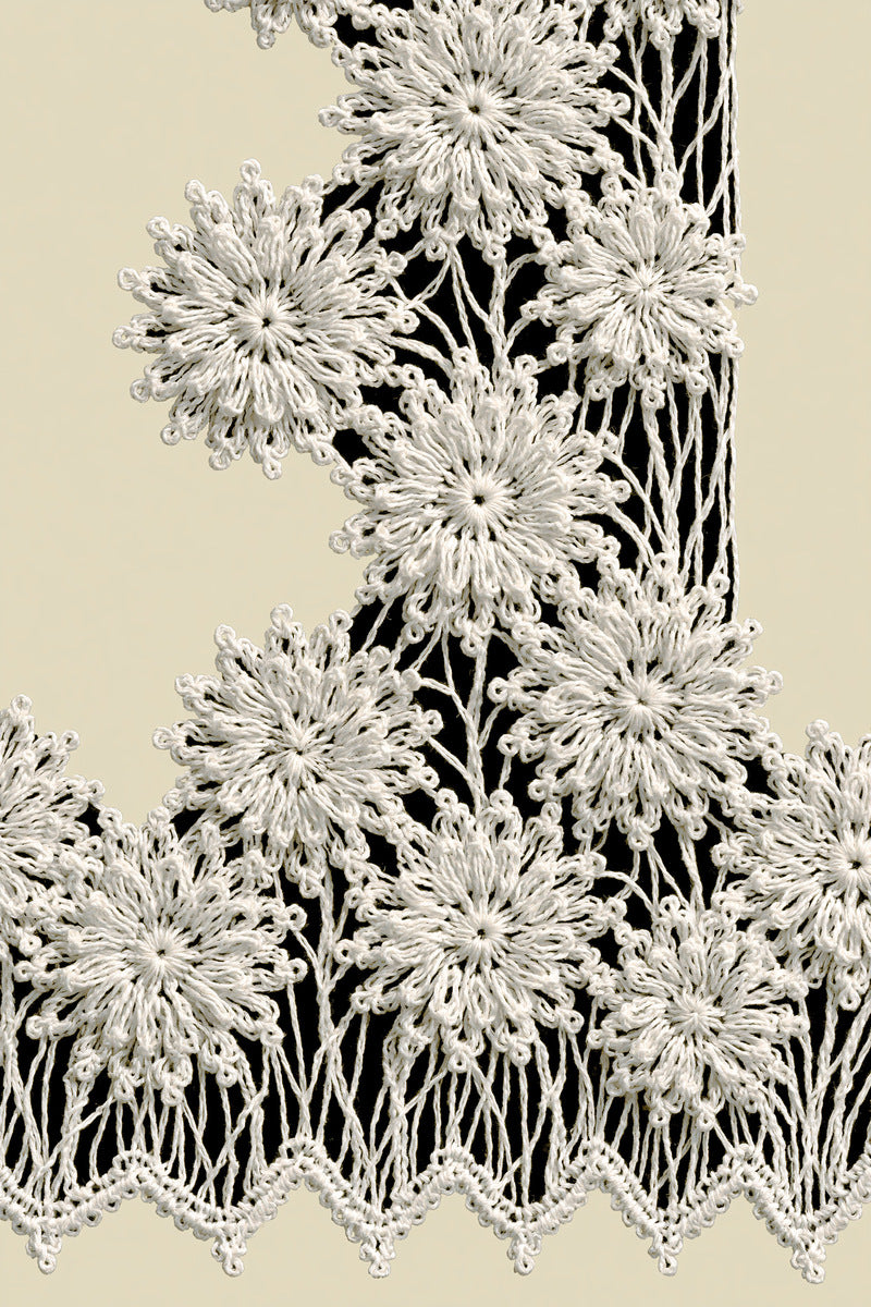 Bridal Oya Crochet Trim Crochet from Crochet Lace Borders & Edgings Book 2, a digital embroidery design reference for machine embroidery designs, embroidery patterns and border and edge embroidery.