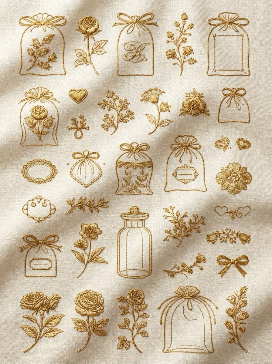 Wedding Motifs & Bridal Embroidery Book 22 Product Book 2 digital PDF embroidery design book - sample plate / motif preview 9
