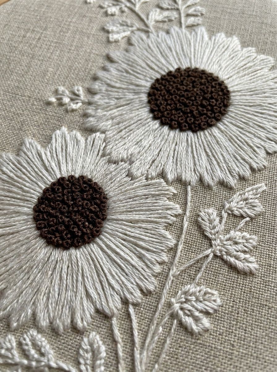 Broderie Anglaise Daisy Motif from Lace Embroidery & Broderie Designs Book 4, a digital embroidery design reference for machine embroidery designs, embroidery patterns and lace and broderie details.