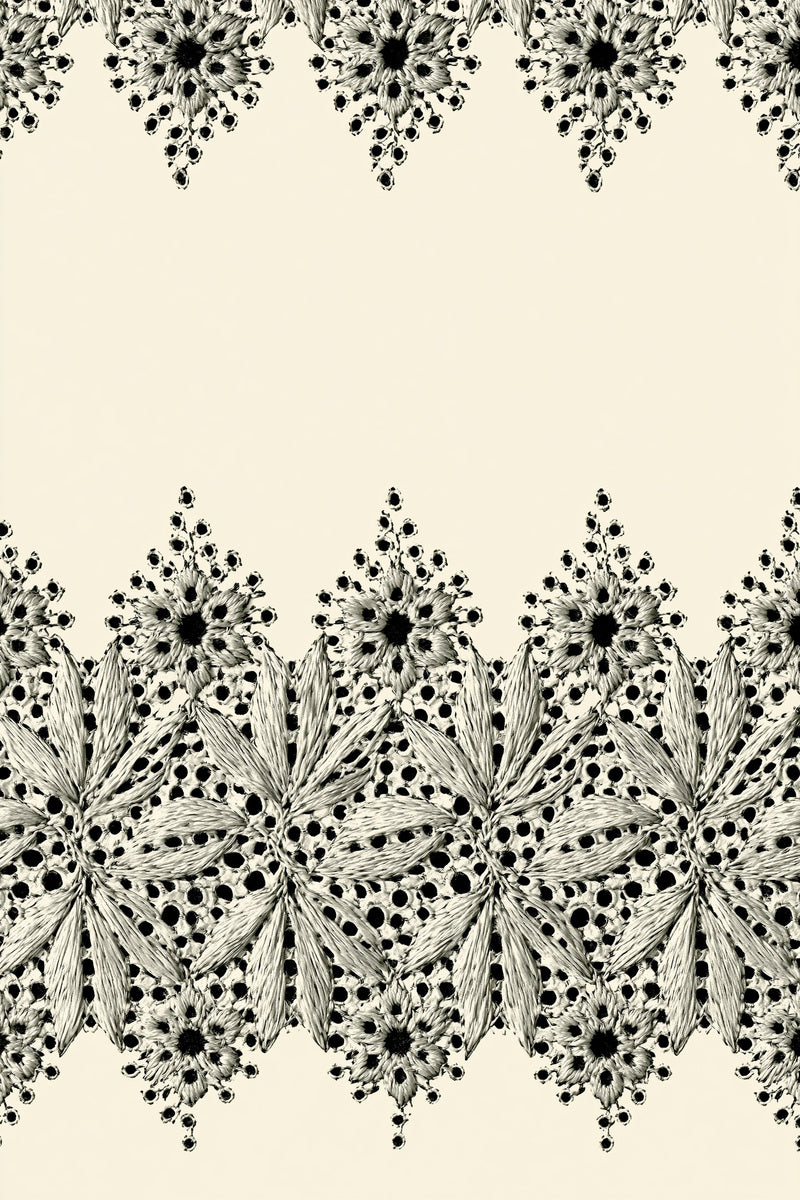 Broderie Anglaise Eyelet Border French from French Embroidery & La Broderie Blanche Book 6, a digital embroidery design reference for machine embroidery designs, embroidery patterns and border and edge embroidery.