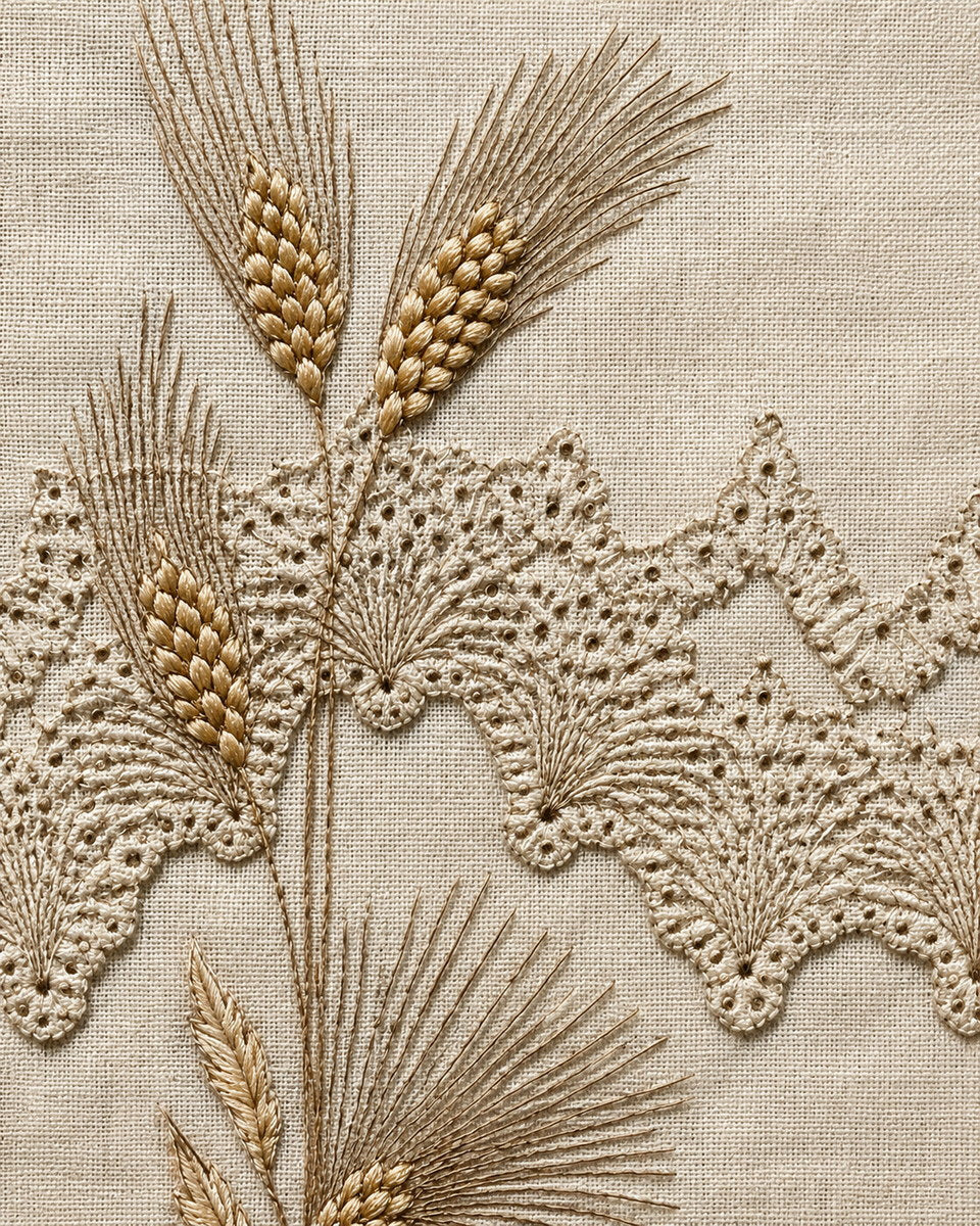 Broderie Bread Bag Edge from Napkins, Table Runners & Kitchen Linens Book 2, a digital embroidery design reference for machine embroidery designs, embroidery patterns and border and edge embroidery.