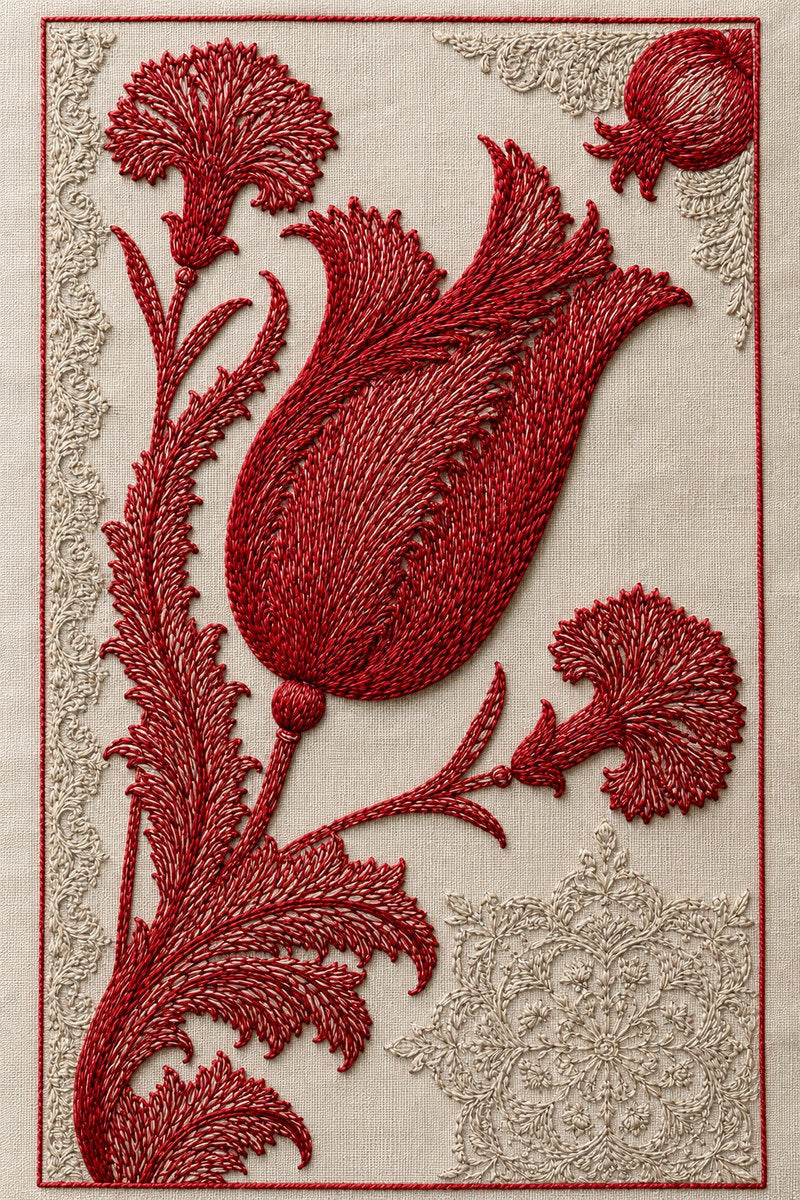 Turkish Embroidery Motifs Book 6 Product Book 3 digital PDF embroidery design book - sample plate / motif preview 6