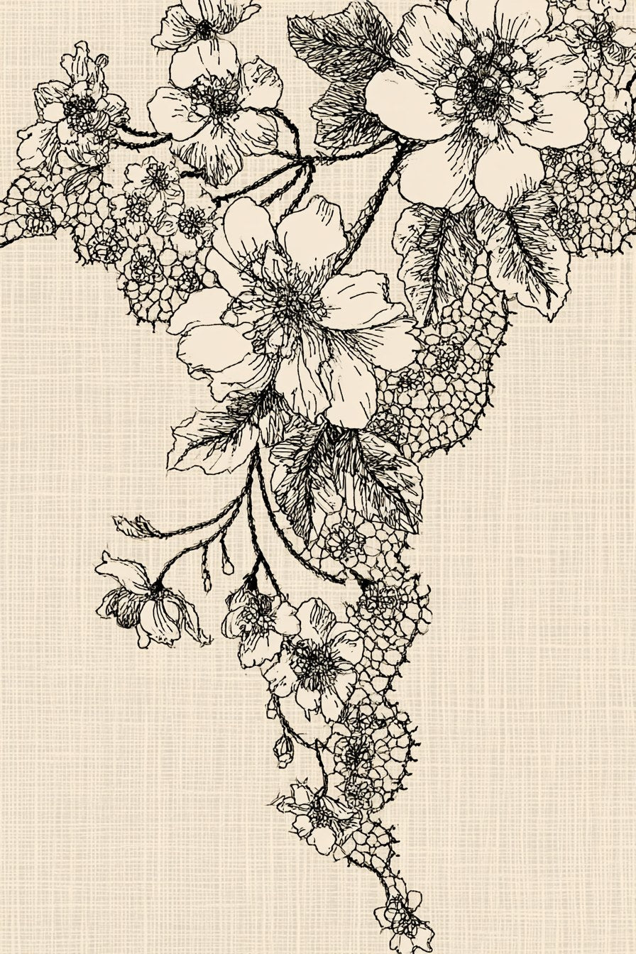 Digital PDF embroidery design bundle cover preview for Lace, Whitework & Delicate Detail Bundle 1, featuring curated embroidery patterns, motif library references and textile… - preview 14