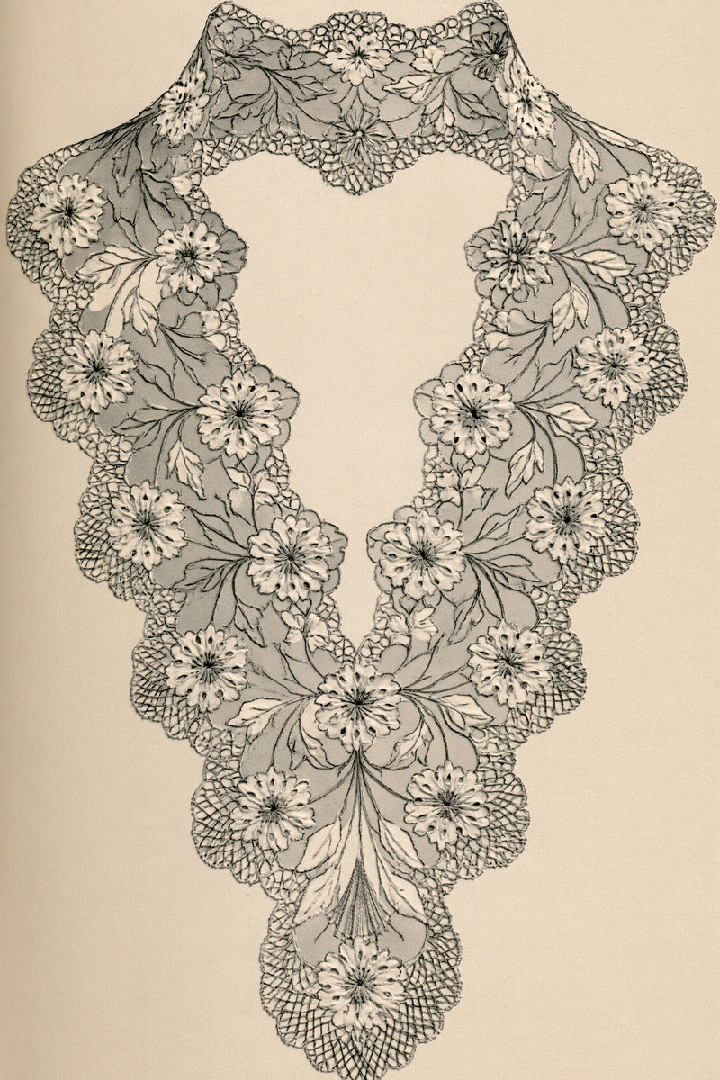 Broderie Neckline 02 from Neckline & Collar Embroidery Designs Book 2, a digital embroidery design reference for machine embroidery designs, embroidery patterns and lace and broderie details.