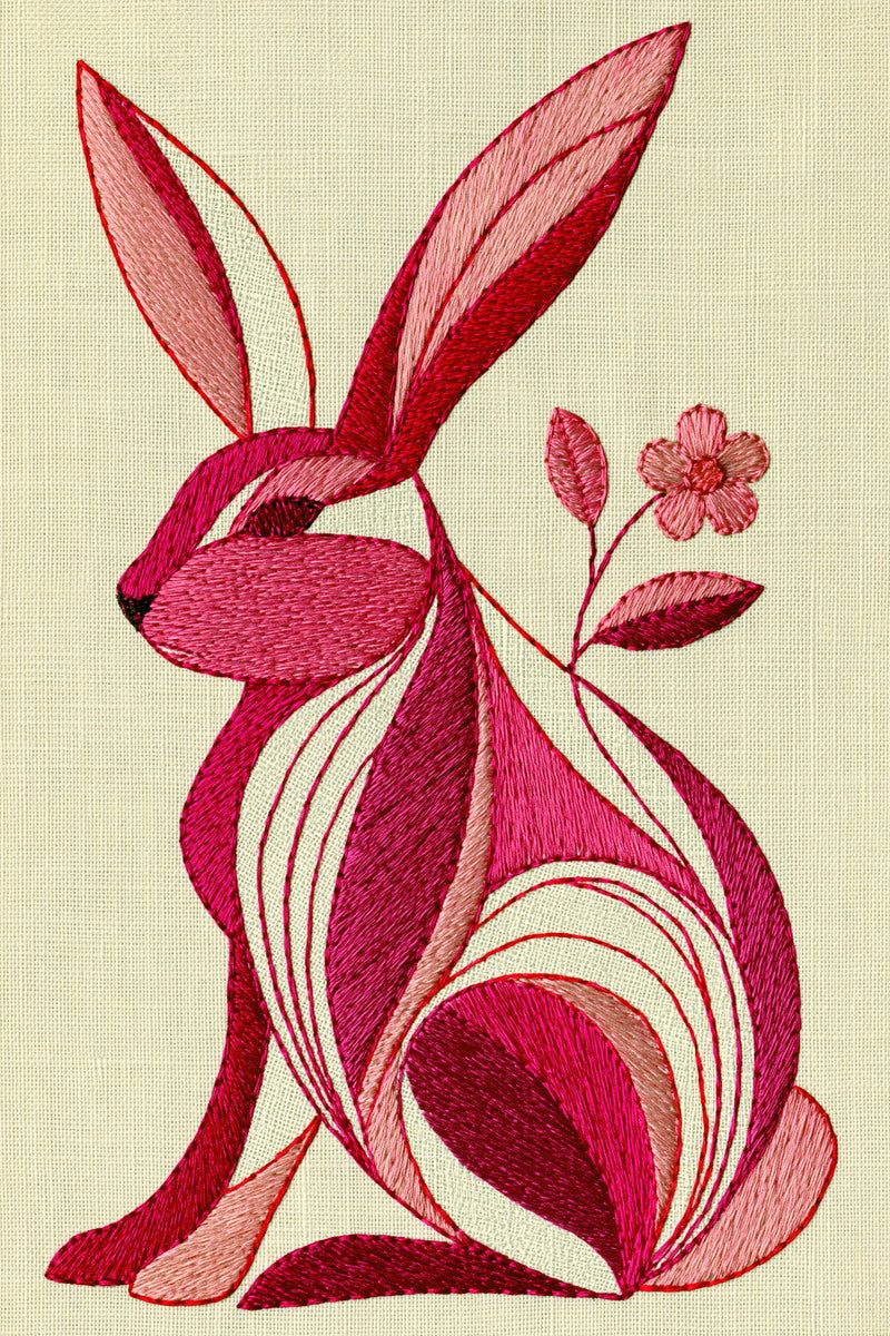 Bunny Appliqu Motif Appliqu Compatible from Appliqué Compatible Designs Book 4, a digital embroidery design reference for machine embroidery designs, embroidery patterns and embroidery design reference.