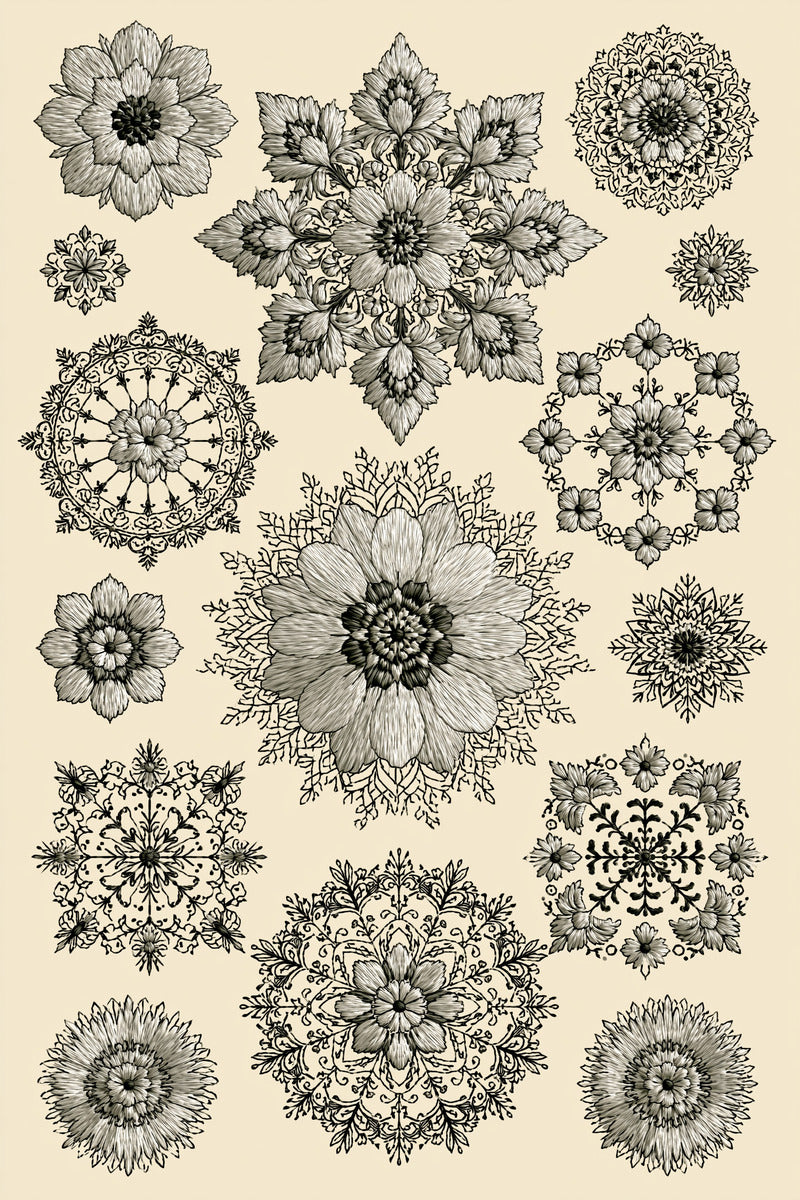 Centerpiece Medallion And Main Motif from Modular & Combine Friendly Embroidery Systems - Book 2, a machine embroidery design reference.