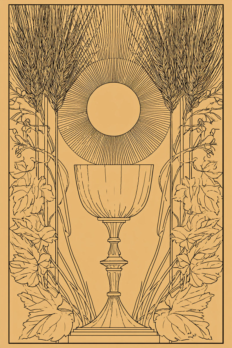 Chalice Vestment Panel from Church Embroidery & Sacred Ornament Book 1, a digital embroidery design reference for machine embroidery designs, embroidery patterns and embroidery design reference.