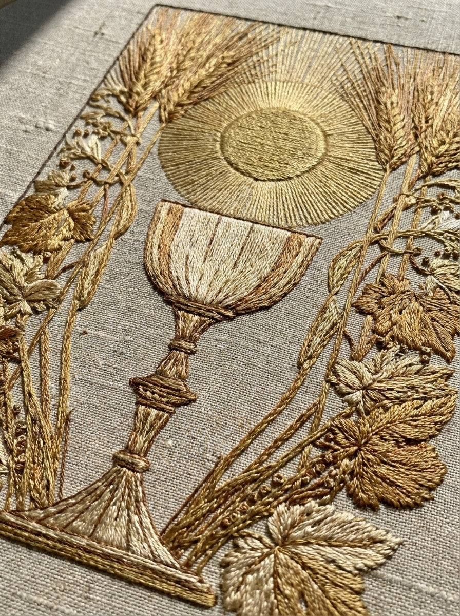 Chalice Vestment Panel from Church Embroidery & Sacred Ornament Book 1, a digital embroidery design reference for machine embroidery designs, embroidery patterns and embroidery design reference.