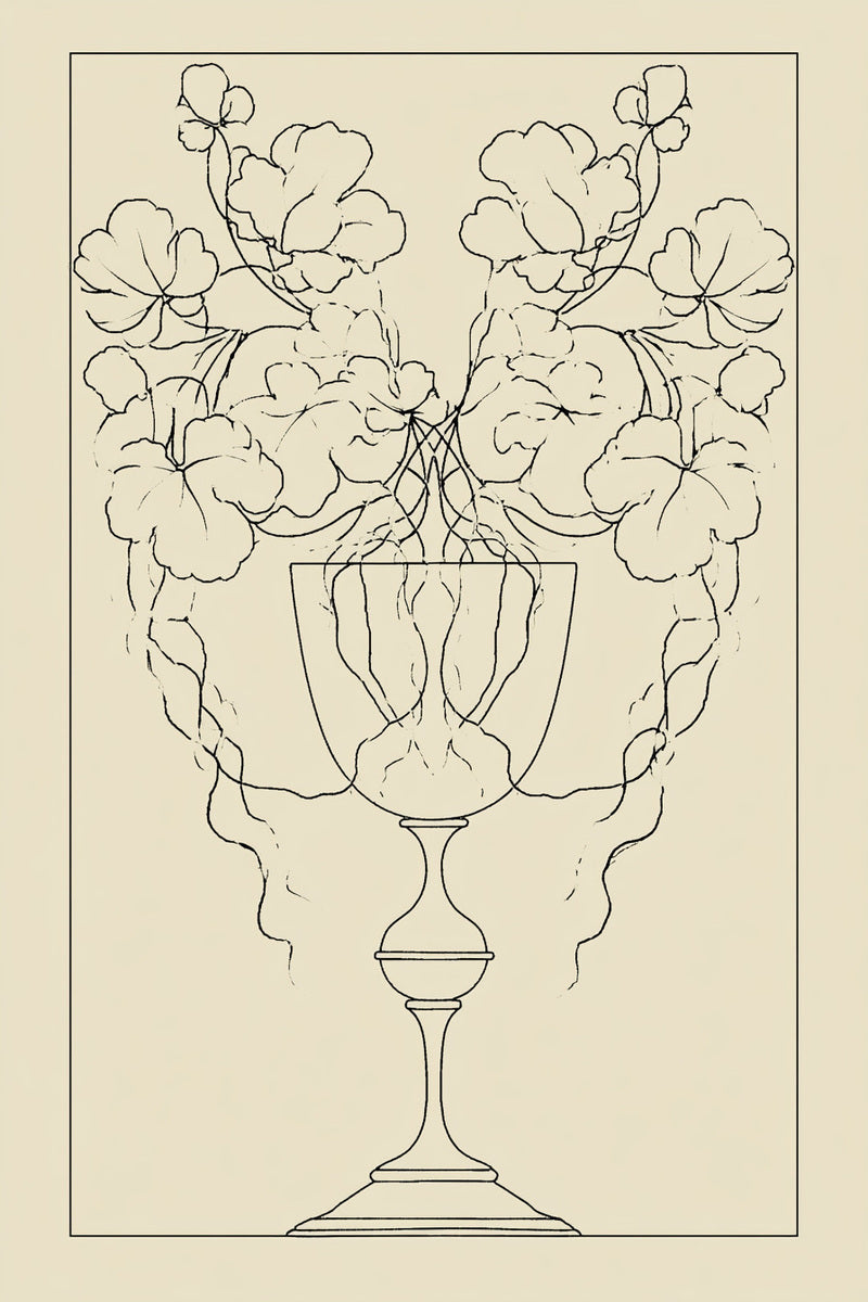 Chalice With Vine Leaves from Church Embroidery & Sacred Ornament Book 1, a digital embroidery design reference for machine embroidery designs, embroidery patterns and embroidery design reference.