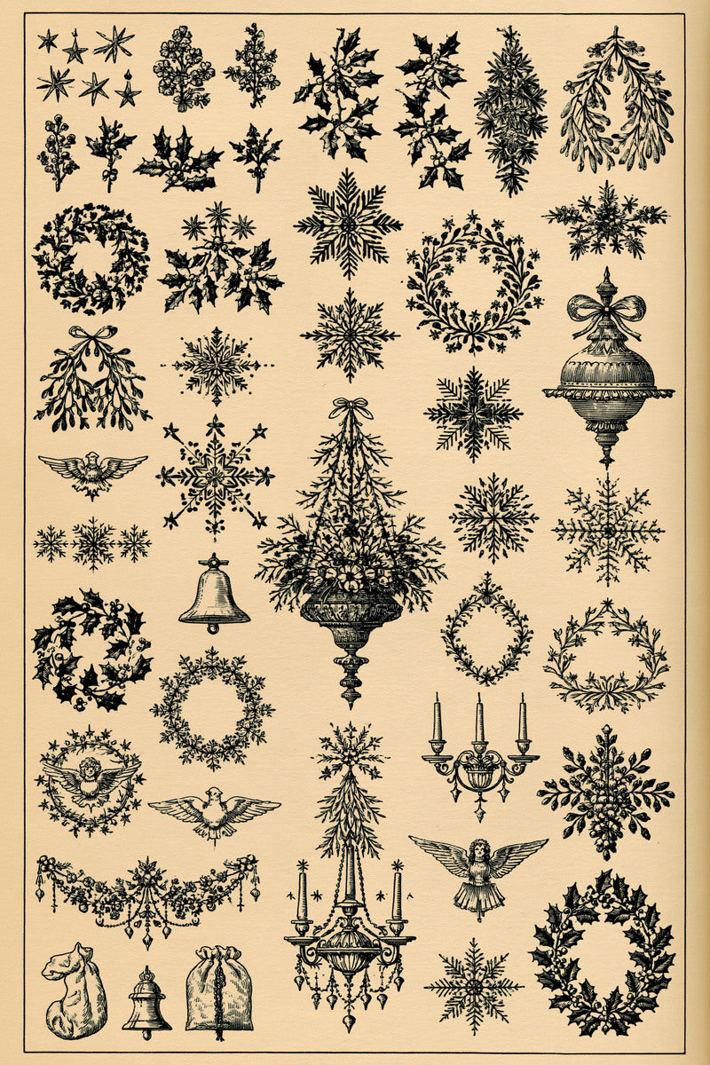 Christmas Embroidery Pattern Book Plate 02 from Christmas Embroidery Collection Book 2, a digital embroidery design reference for machine embroidery designs, embroidery patterns and seasonal embroidery motifs.