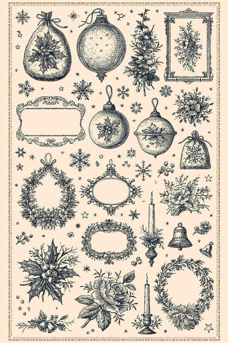Christmas Embroidery Pattern Book Plate 02 from Christmas Embroidery Collection Book 4, a digital embroidery design reference for machine embroidery designs, embroidery patterns and seasonal embroidery motifs.