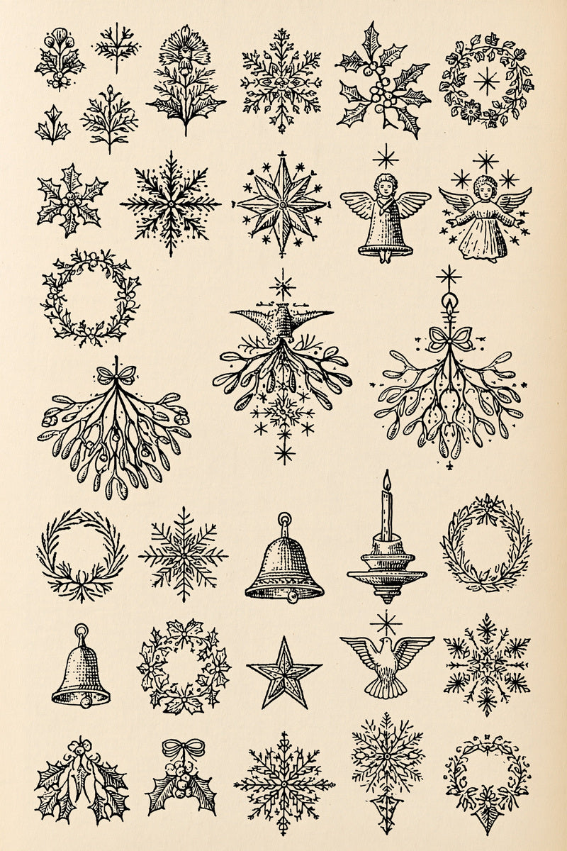 Christmas Embroidery Pattern Book Plate 03 from Christmas Embroidery Collection Book 3, a digital embroidery design reference for machine embroidery designs, embroidery patterns and seasonal embroidery motifs.