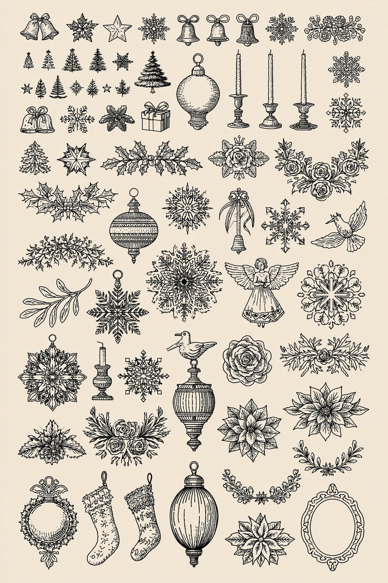 Christmas Embroidery Pattern Book Plate from Christmas Embroidery Collection Book 2, a digital embroidery design reference for machine embroidery designs, embroidery patterns and seasonal embroidery motifs.