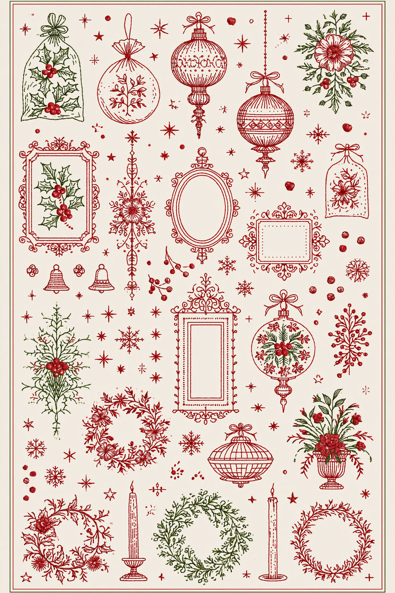Christmas Embroidery Pattern Book Plate from Christmas Embroidery Collection Book 3, a digital embroidery design reference for machine embroidery designs, embroidery patterns and seasonal embroidery motifs.