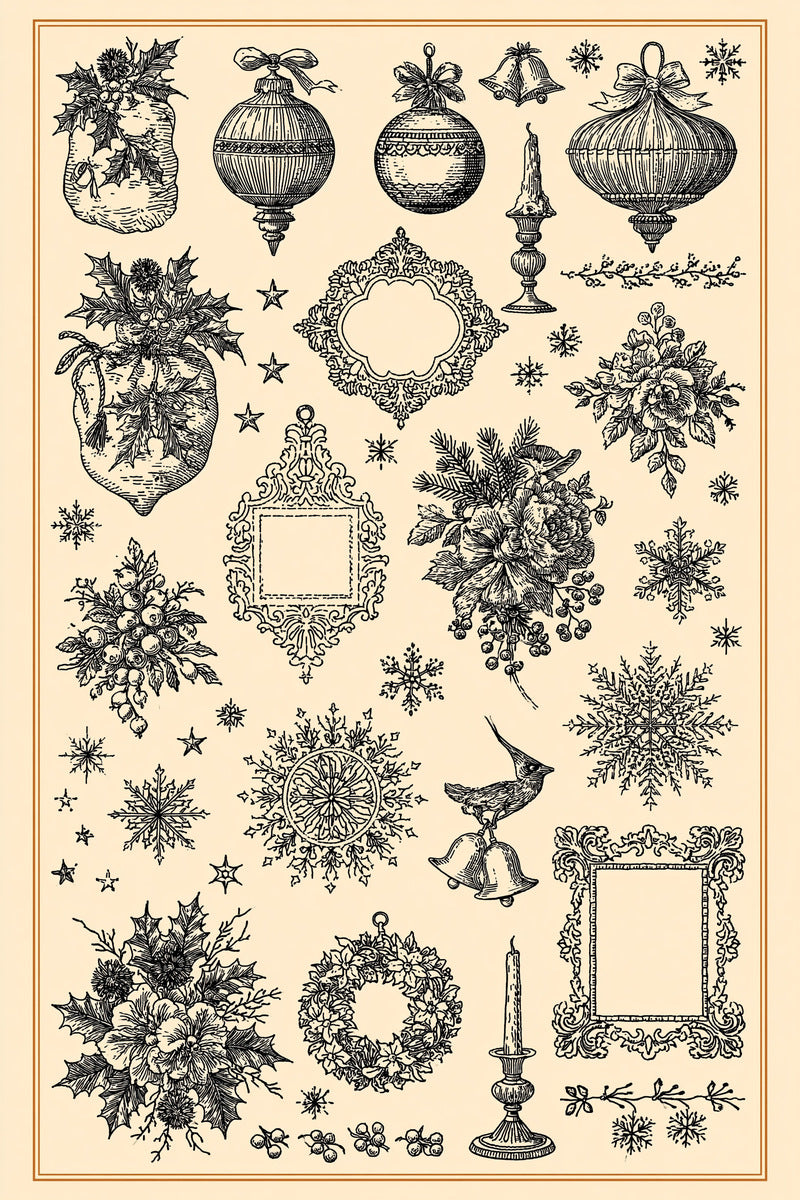 Christmas Embroidery Pattern Book Plate from Christmas Embroidery Collection Book 4, a digital embroidery design reference for machine embroidery designs, embroidery patterns and seasonal embroidery motifs.