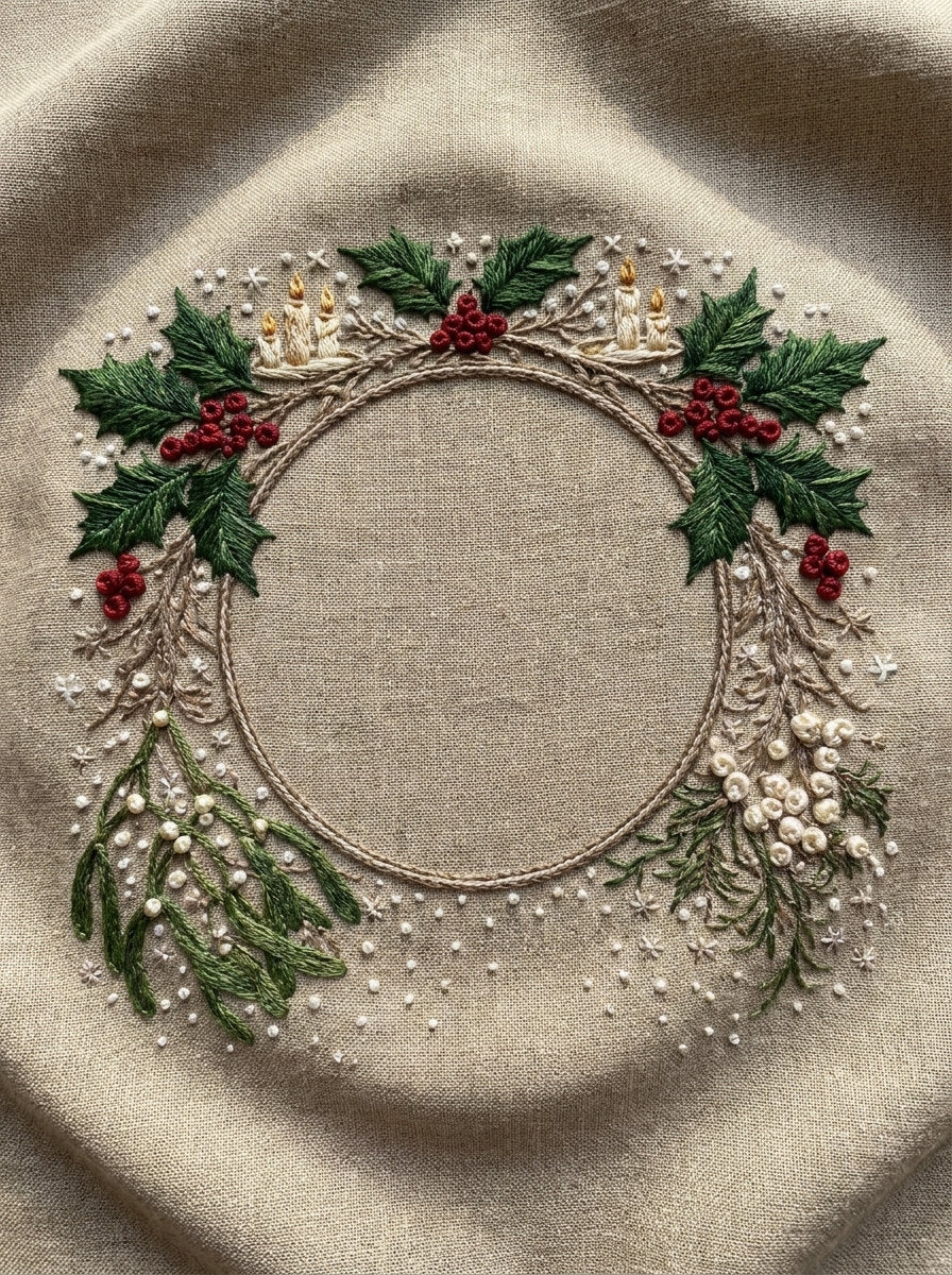 Christmas Heirloom Keepsake Frame Christma from Christmas Embroidery Collection Book 2, a digital embroidery design reference for machine embroidery designs, embroidery patterns and frames and monogram spaces.