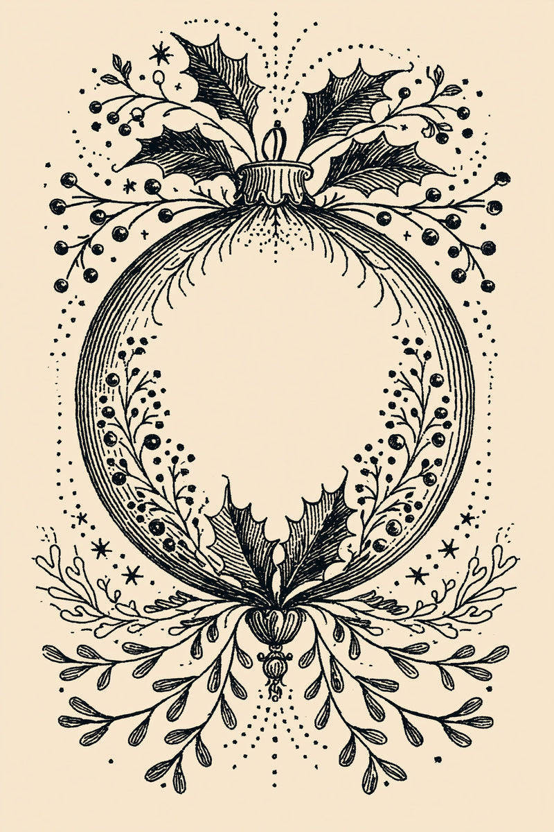 Christmas Ornament Frame Christmas Embroidery from Christmas Embroidery Collection Book 2, a digital embroidery design reference for machine embroidery designs, embroidery patterns and frames and monogram spaces.
