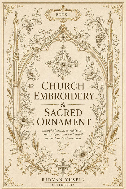 Church Embroidery and Sacred Ornament Edition One digital PDF book cover, flat cover.