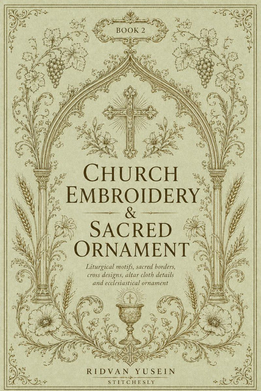 Church Embroidery and Sacred Ornament Book Two cover, view 2.
