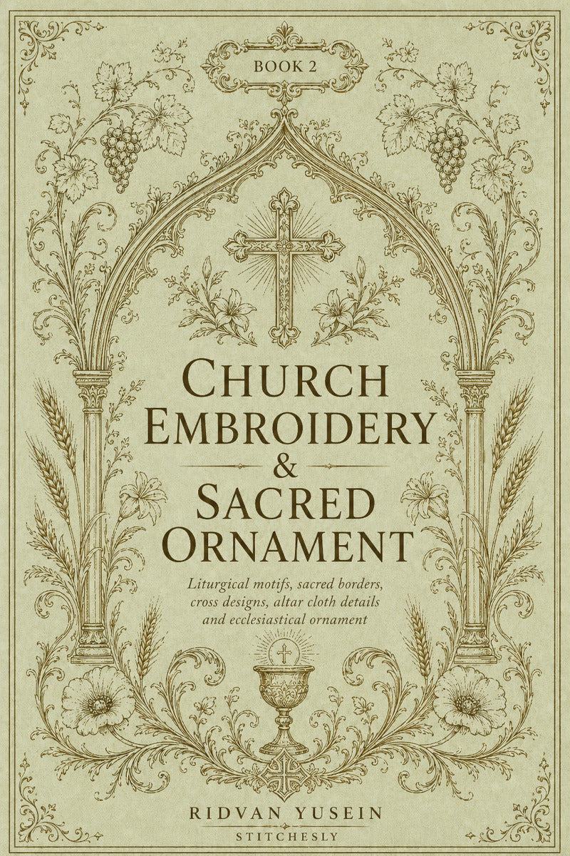 Church Embroidery and Sacred Ornament Book Two cover, view 2.