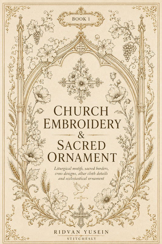 Church Embroidery And Sacred Ornament 1 Book from Church Embroidery & Sacred Ornament Book 1, a digital embroidery design reference for machine embroidery designs, embroidery patterns and embroidery design reference.