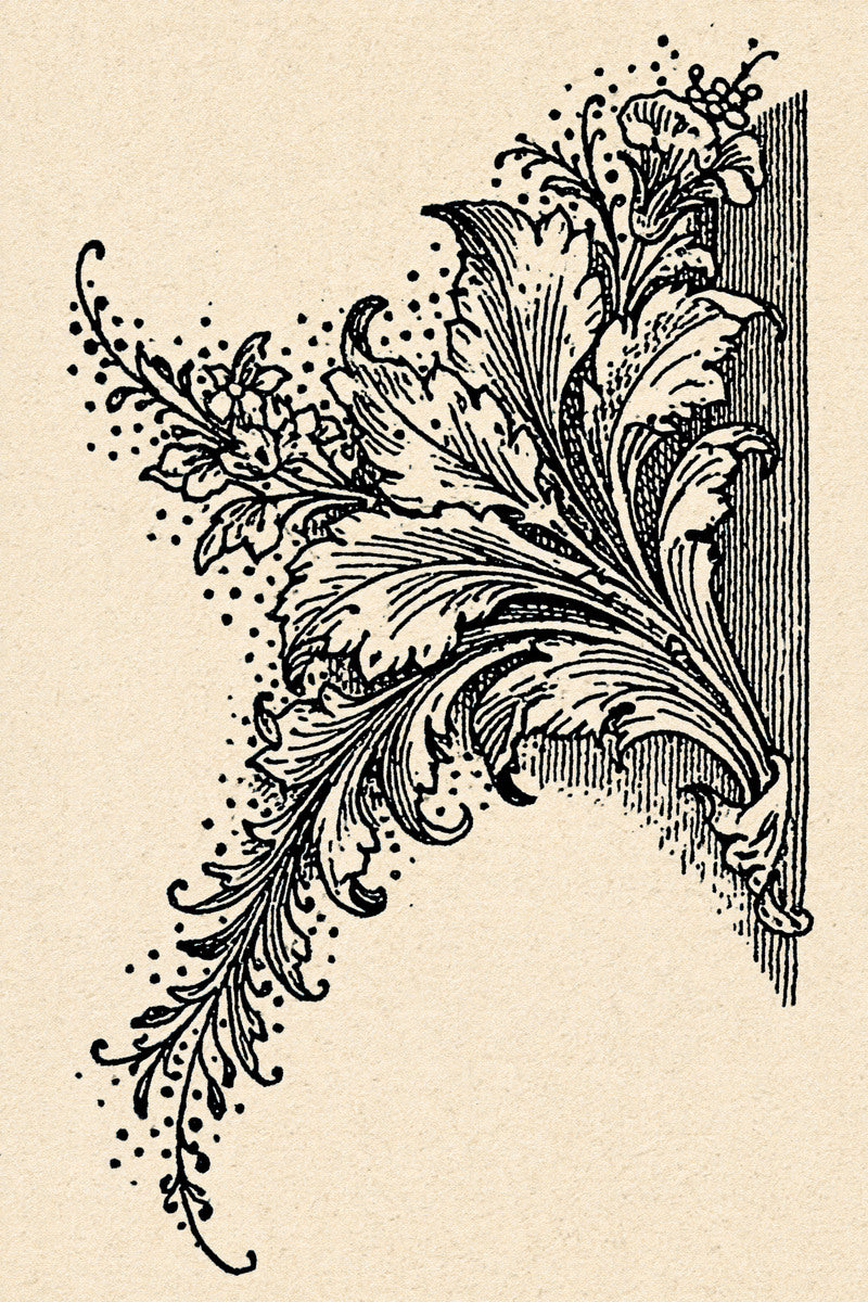 Classic Border End Cap Motif from Classic Frames & Borders Book 8, a digital embroidery design reference for machine embroidery designs, embroidery patterns and border and edge embroidery.