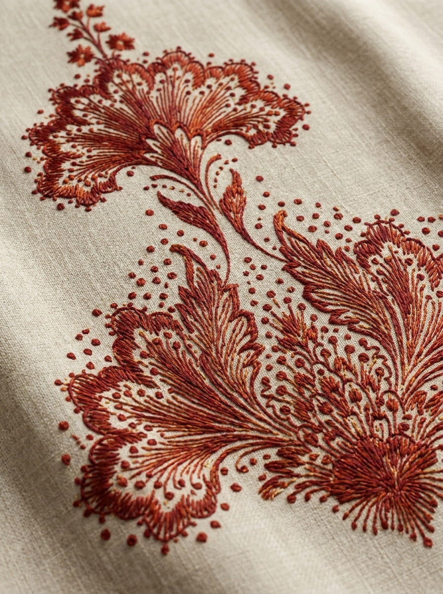 Classic Border End Cap Motif from Classic Frames & Borders Book 2, a digital embroidery design reference for machine embroidery designs, embroidery patterns and border and edge embroidery.