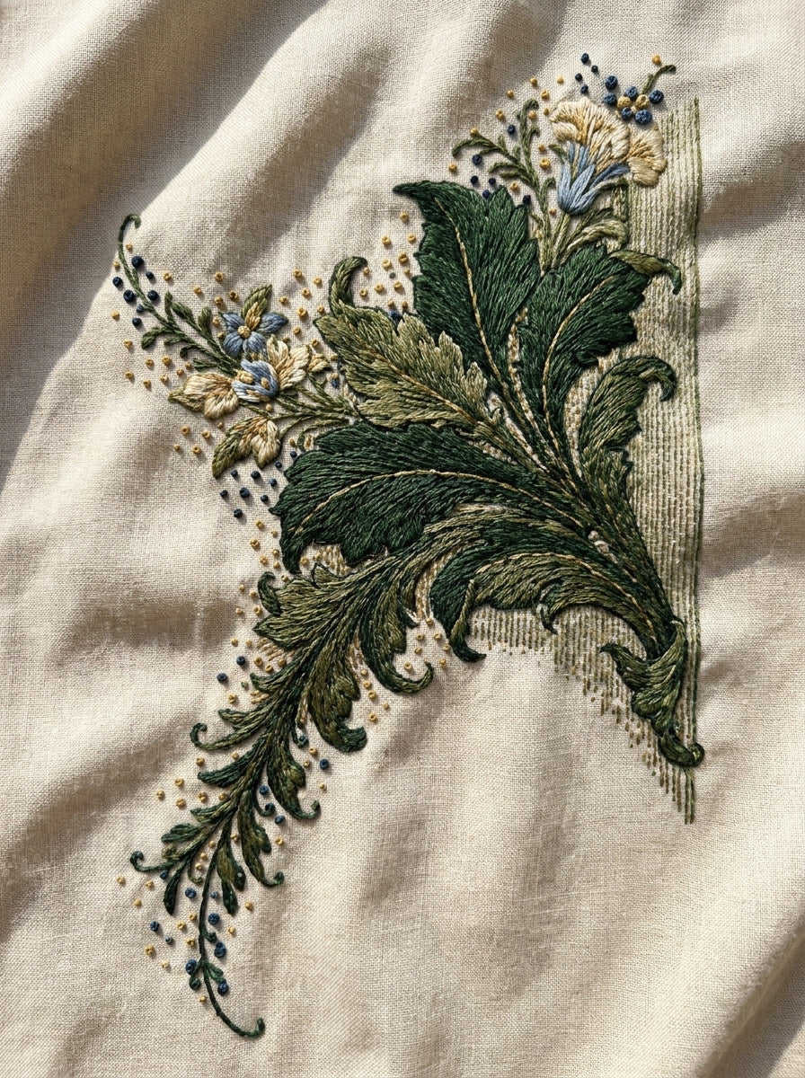 Classic Border End Cap Motif from Classic Frames & Borders Book 8, a digital embroidery design reference for machine embroidery designs, embroidery patterns and border and edge embroidery.