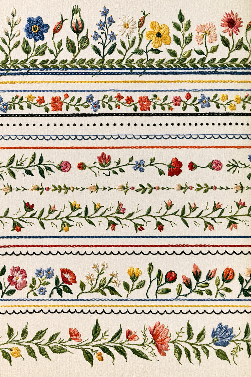 Classic Border Library Plate Classic 02 from Classic Frames & Borders Book 7, a digital embroidery design reference for machine embroidery designs, embroidery patterns and border and edge embroidery.