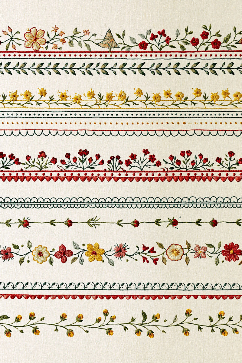Classic Border Library Plate Classic from Classic Frames & Borders Book 7, a digital embroidery design reference for machine embroidery designs, embroidery patterns and border and edge embroidery.
