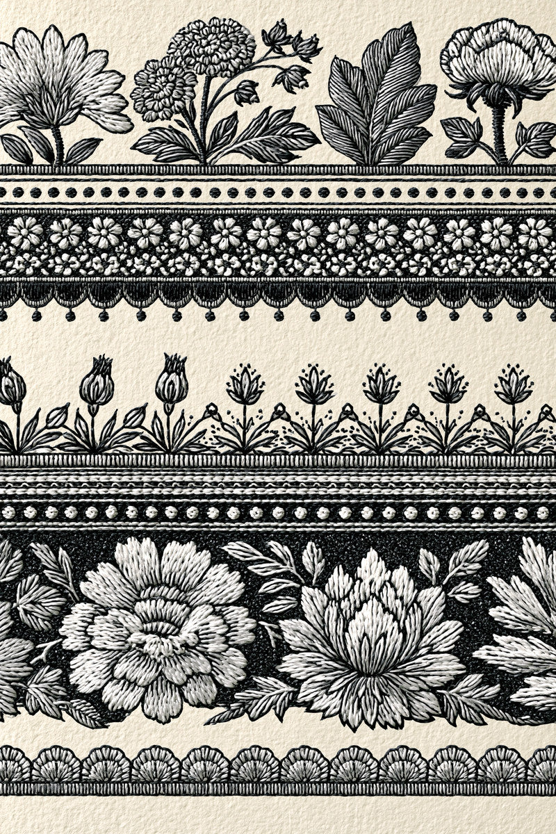 Classic Border Library Plate Classic from Classic Frames & Borders Book 9, a digital embroidery design reference for machine embroidery designs, embroidery patterns and border and edge embroidery.
