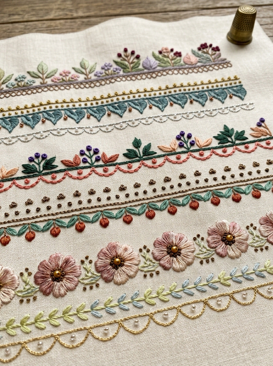 Classic Border Library Plate Classic from Classic Frames & Borders Book 5, a digital embroidery design reference for machine embroidery designs, embroidery patterns and border and edge embroidery.