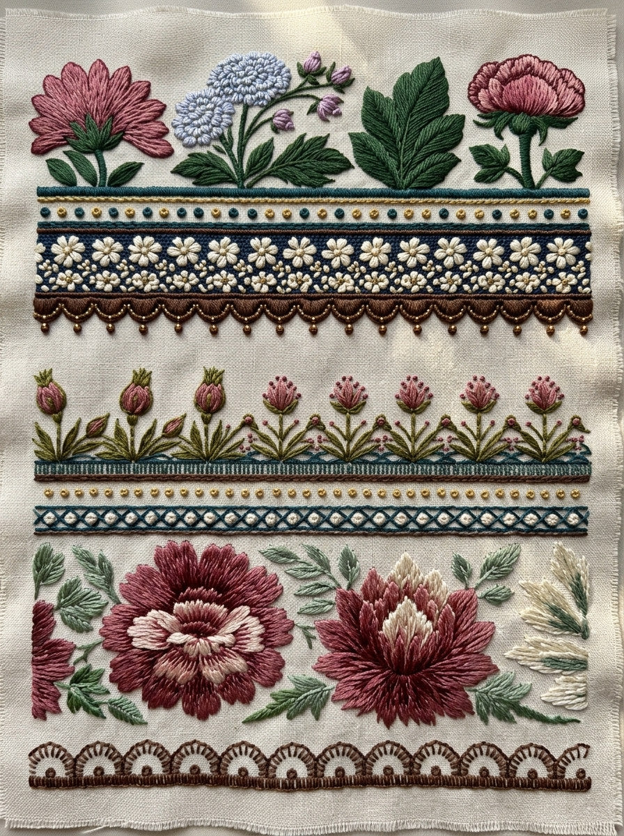 Classic Border Library Plate Classic from Classic Frames & Borders Book 9, a digital embroidery design reference for machine embroidery designs, embroidery patterns and border and edge embroidery.