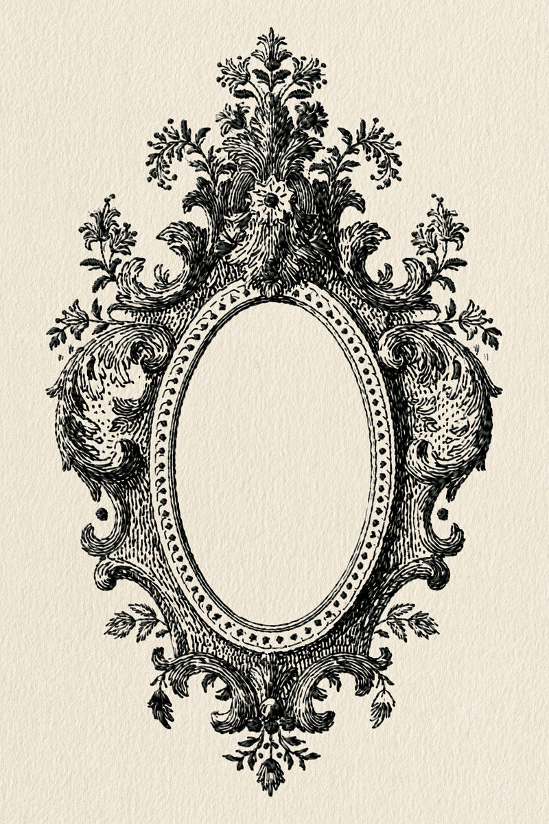 Classic Cartouche Oval Frame Classic from Classic Frames & Borders Book 9, a digital embroidery design reference for machine embroidery designs, embroidery patterns and border and edge embroidery.