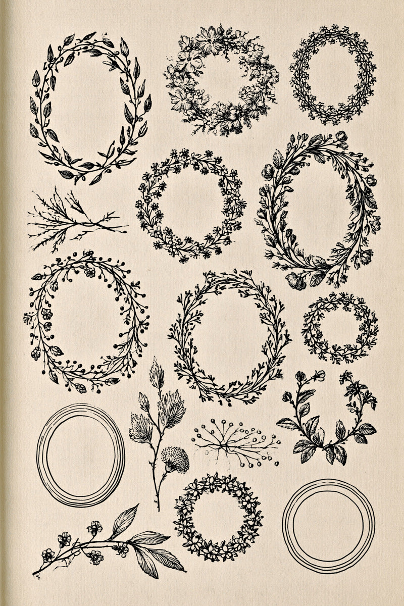 Classic Embroidery Pattern Book Plate 02 from Classic Frames & Borders Book 1, a digital embroidery design reference for machine embroidery designs, embroidery patterns and border and edge embroidery.