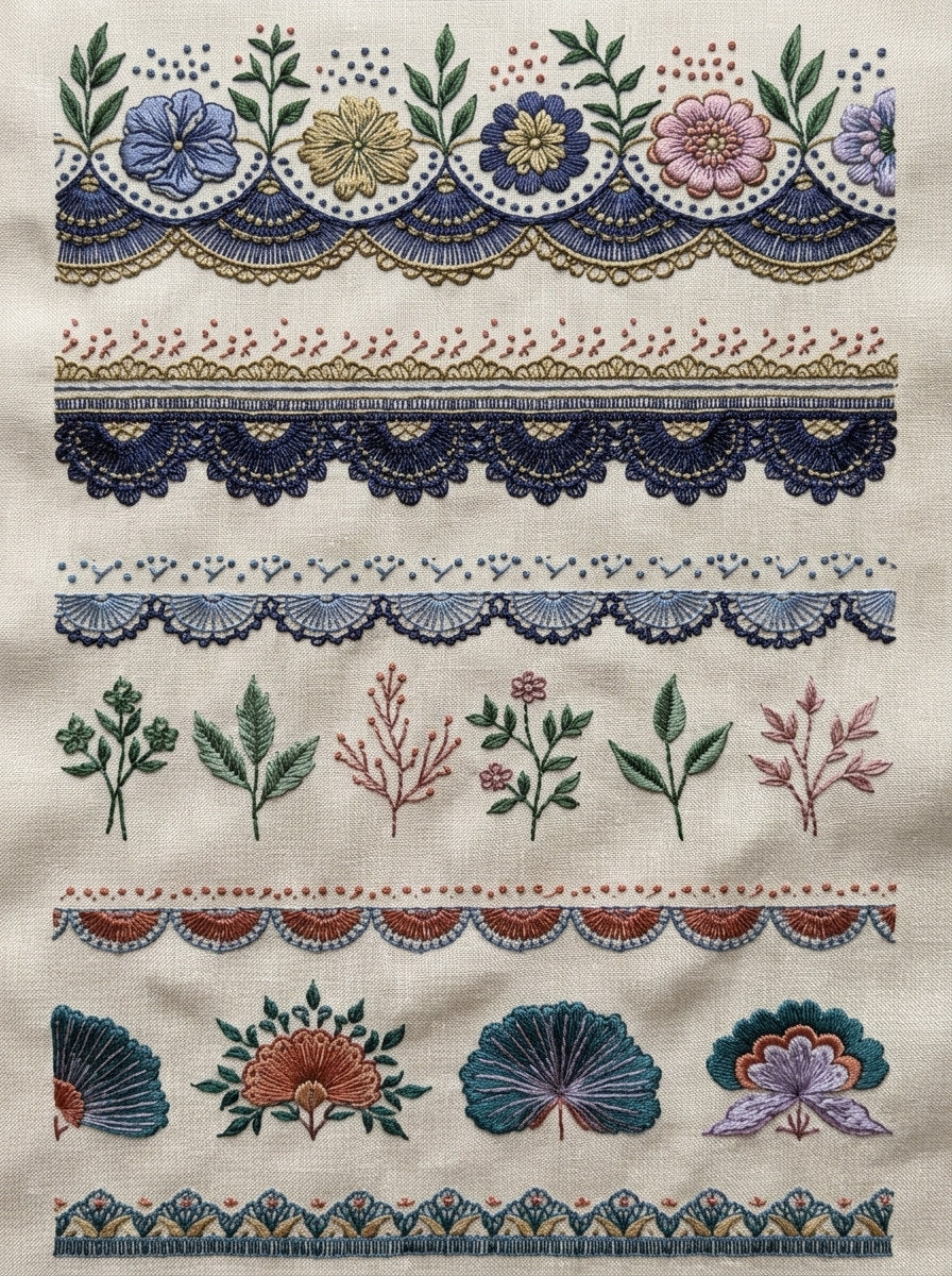 Classic Frame And 2 from Classic Frames & Borders Book 9, a digital embroidery design reference for machine embroidery designs, embroidery patterns and border and edge embroidery.