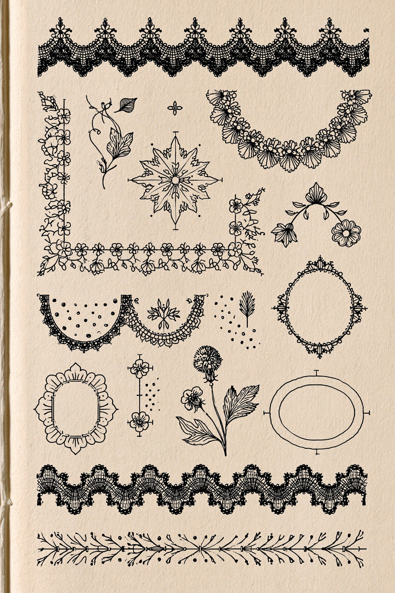 Classic Frame And from Classic Frames & Borders Book 8, a digital embroidery design reference for machine embroidery designs, embroidery patterns and border and edge embroidery.