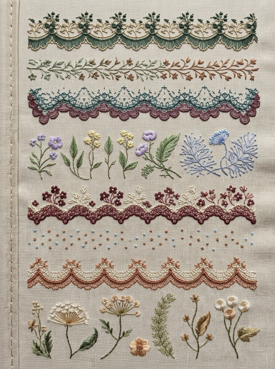 Classic Frame And Border Embroidery Png from Classic Frames & Borders Book 9, a digital embroidery design reference for machine embroidery designs, embroidery patterns and border and edge embroidery.