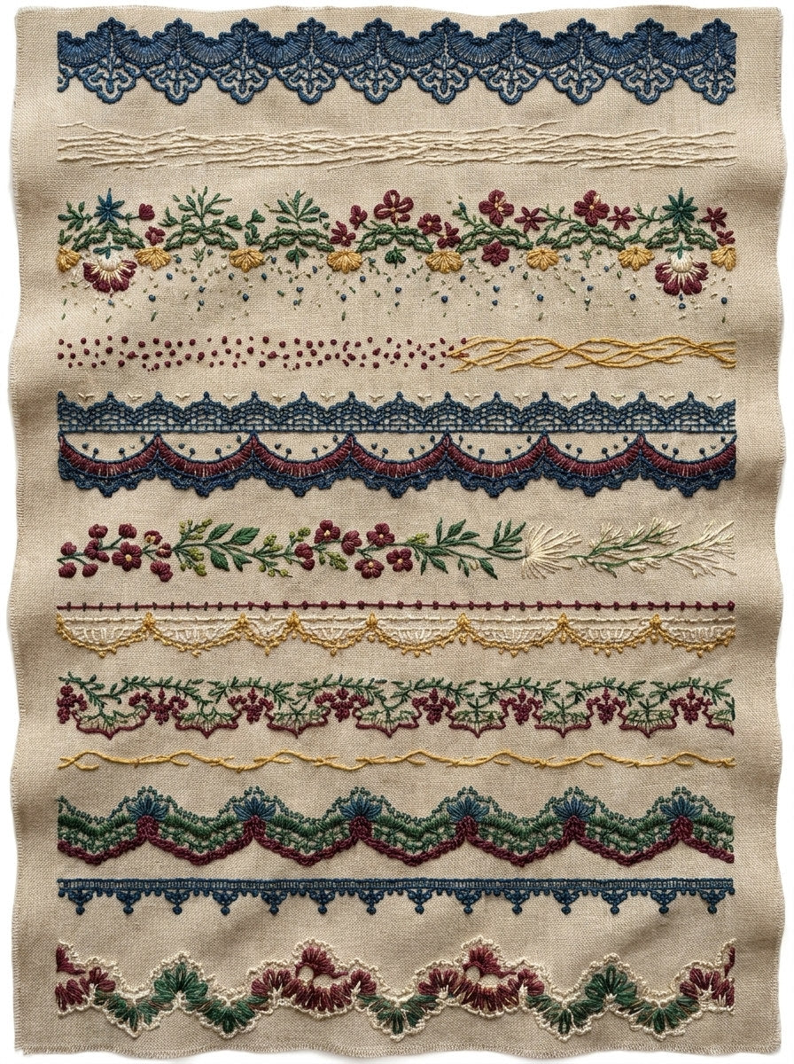 Classic Frame And Png from Classic Frames & Borders Book 1, a digital embroidery design reference for machine embroidery designs, embroidery patterns and border and edge embroidery.