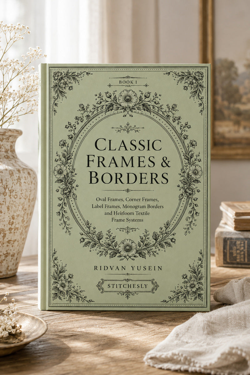 Classic Frames And Borders 1 Book from Classic Frames & Borders Book 1, a digital embroidery design reference for machine embroidery designs, embroidery patterns and border and edge embroidery.