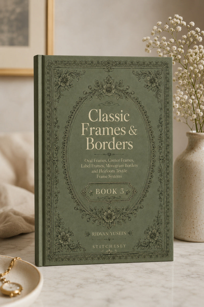 Classic Frames And Borders 3 Book from Classic Frames & Borders Book 3, a digital embroidery design reference for machine embroidery designs, embroidery patterns and border and edge embroidery.