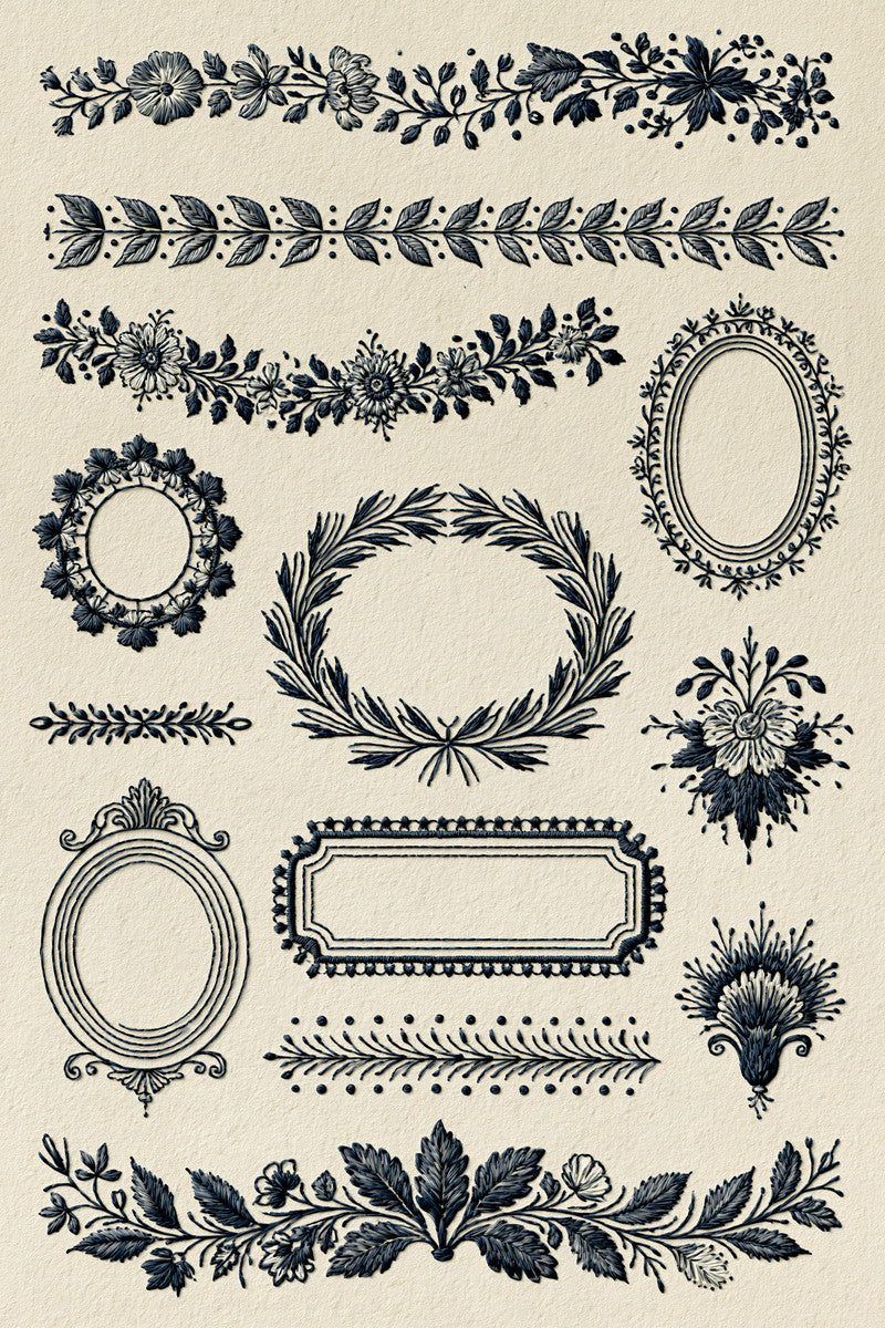 Classic Frames And Borders Embroidery 02 from Classic Frames & Borders Book 2, a digital embroidery design reference for machine embroidery designs, embroidery patterns and border and edge embroidery.