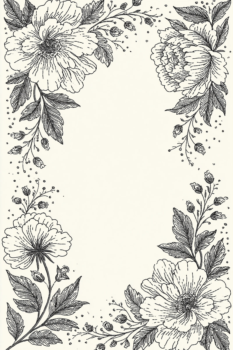 Classic Jacket Back Floral Frame from Jacket Backs & Shirt Fronts Embroidery Book 1, a digital embroidery design reference for machine embroidery designs, embroidery patterns and frames and monogram spaces.