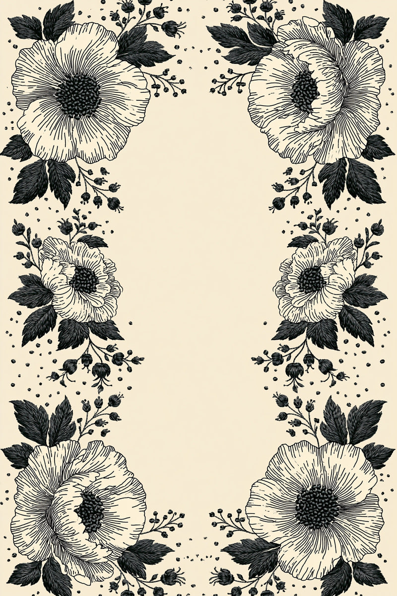 Classic Jacket Back Floral Frame from Jacket Backs & Shirt Fronts Embroidery Book 3, a digital embroidery design reference for machine embroidery designs, embroidery patterns and frames and monogram spaces.