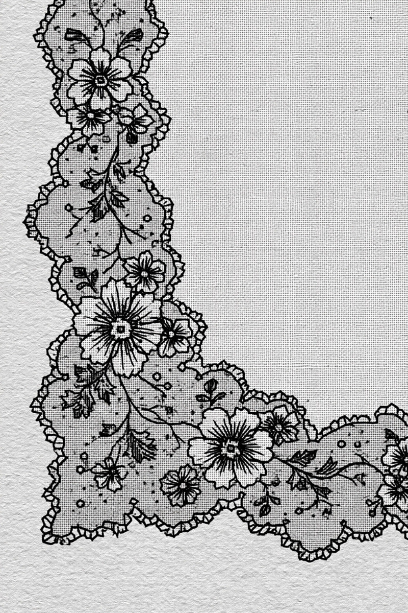 Classic Lace Corner And Border from Classic Frames & Borders Book 3, a digital embroidery design reference for machine embroidery designs, embroidery patterns and border and edge embroidery.