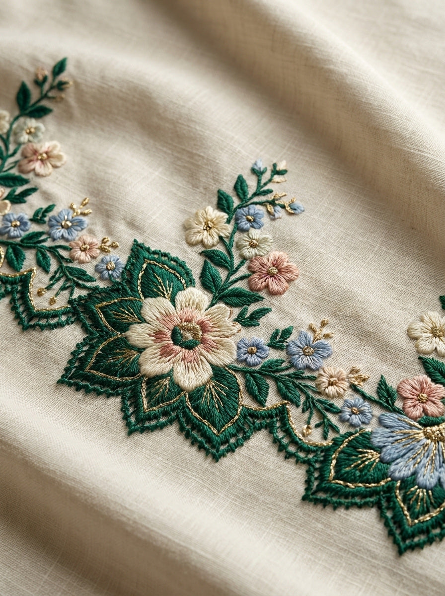Classic Lace Corner And Border from Classic Frames & Borders Book 6, a digital embroidery design reference for machine embroidery designs, embroidery patterns and border and edge embroidery.