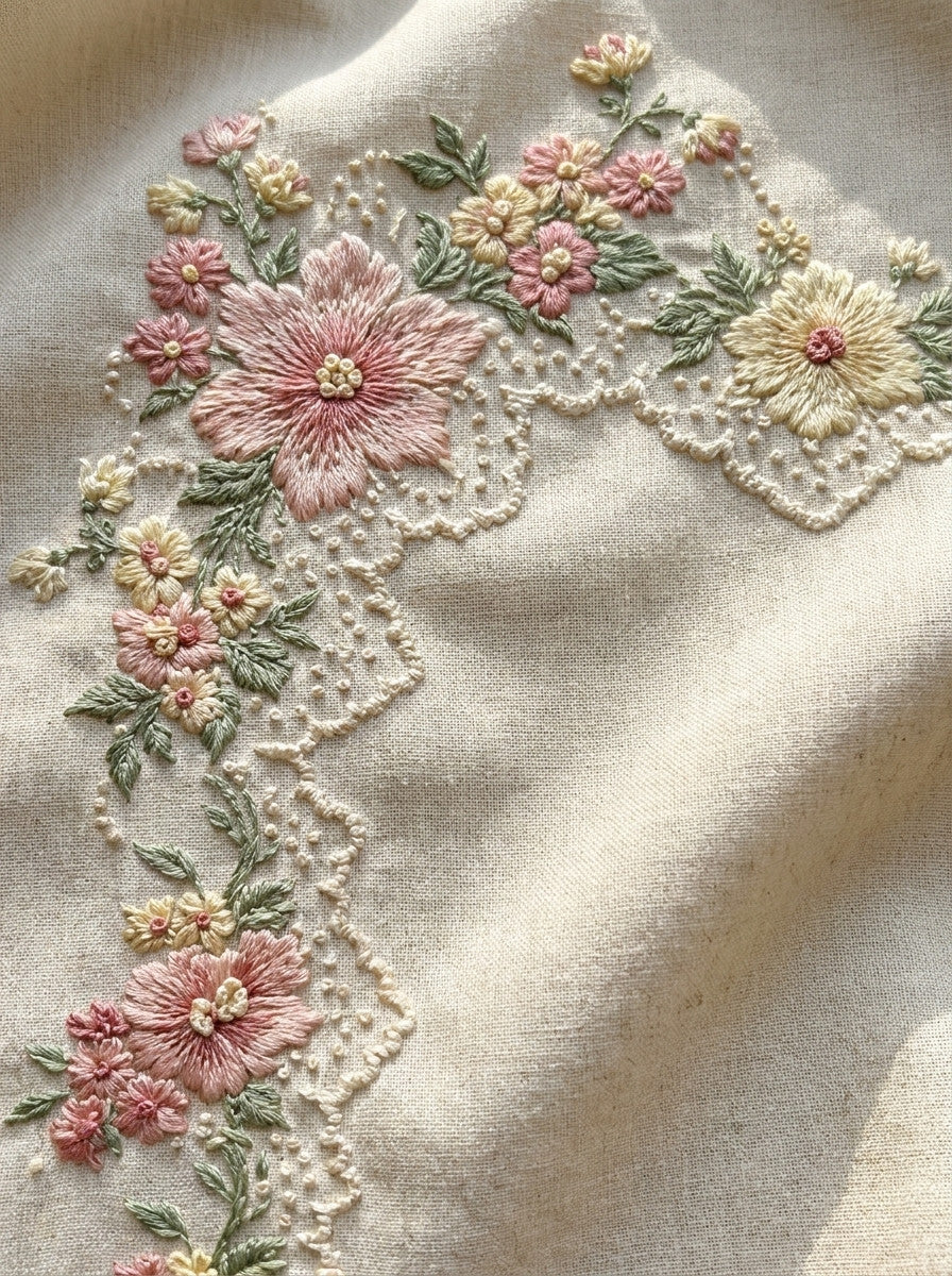Classic Lace Corner And Border from Classic Frames & Borders Book 7, a digital embroidery design reference for machine embroidery designs, embroidery patterns and border and edge embroidery.
