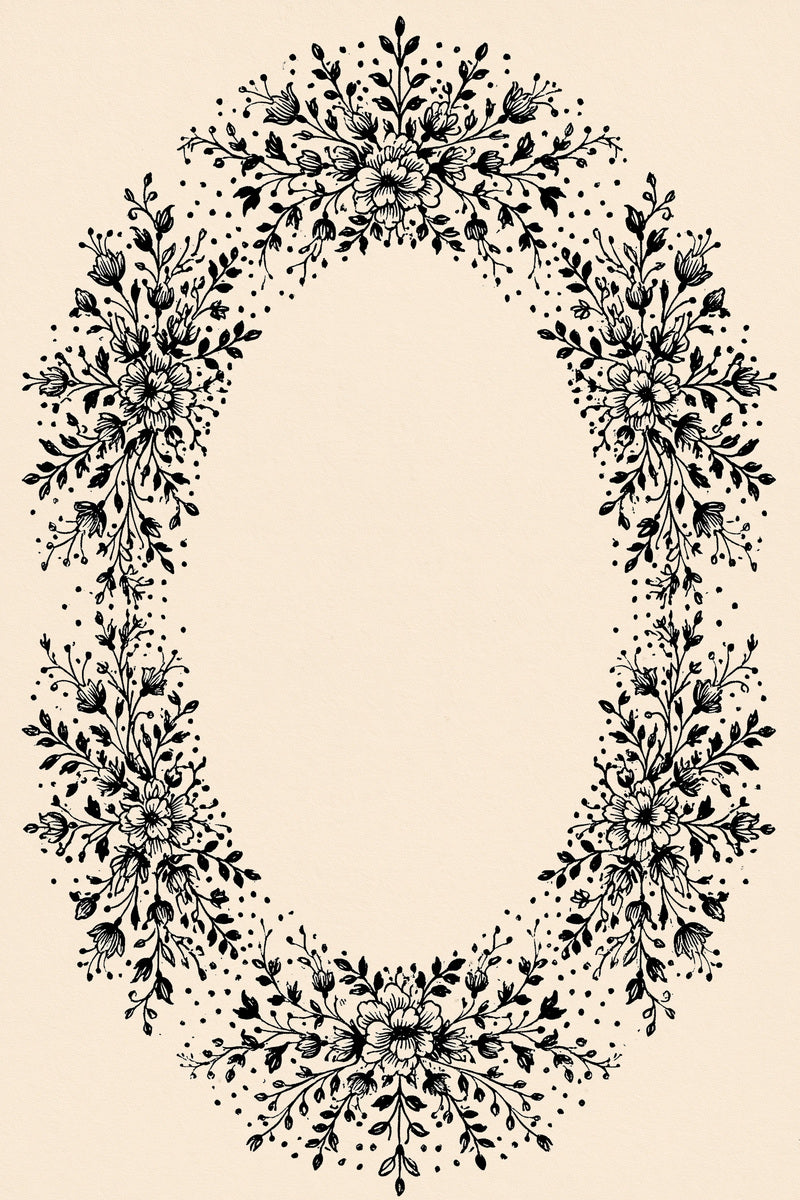 Classic Oval Monogram Frame Archival from Classic Frames & Borders Book 5, a digital embroidery design reference for machine embroidery designs, embroidery patterns and border and edge embroidery.
